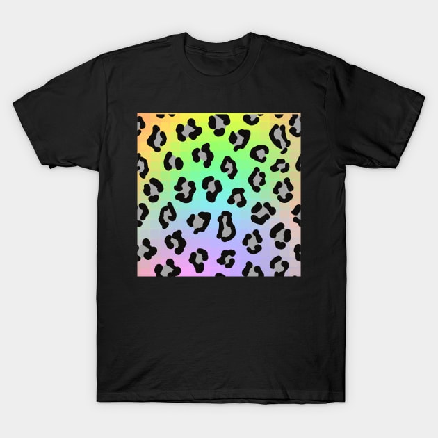 Rainbow Leopard Print T-Shirt by LylaLace Studio